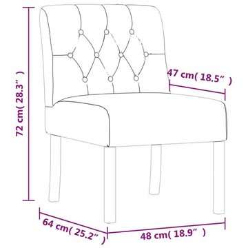 vidaXL Sessel Sessel ohne Armlehne Leinen mit Knopfheftung (1-St)