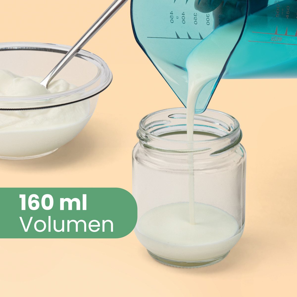 CLATRONIC Joghurtgläser Ersatzgläser JM 3344, JM 1025, Ersatzgläser für Joghurt-Maker JM 3344, JM 1025 – Bild 4 von 5