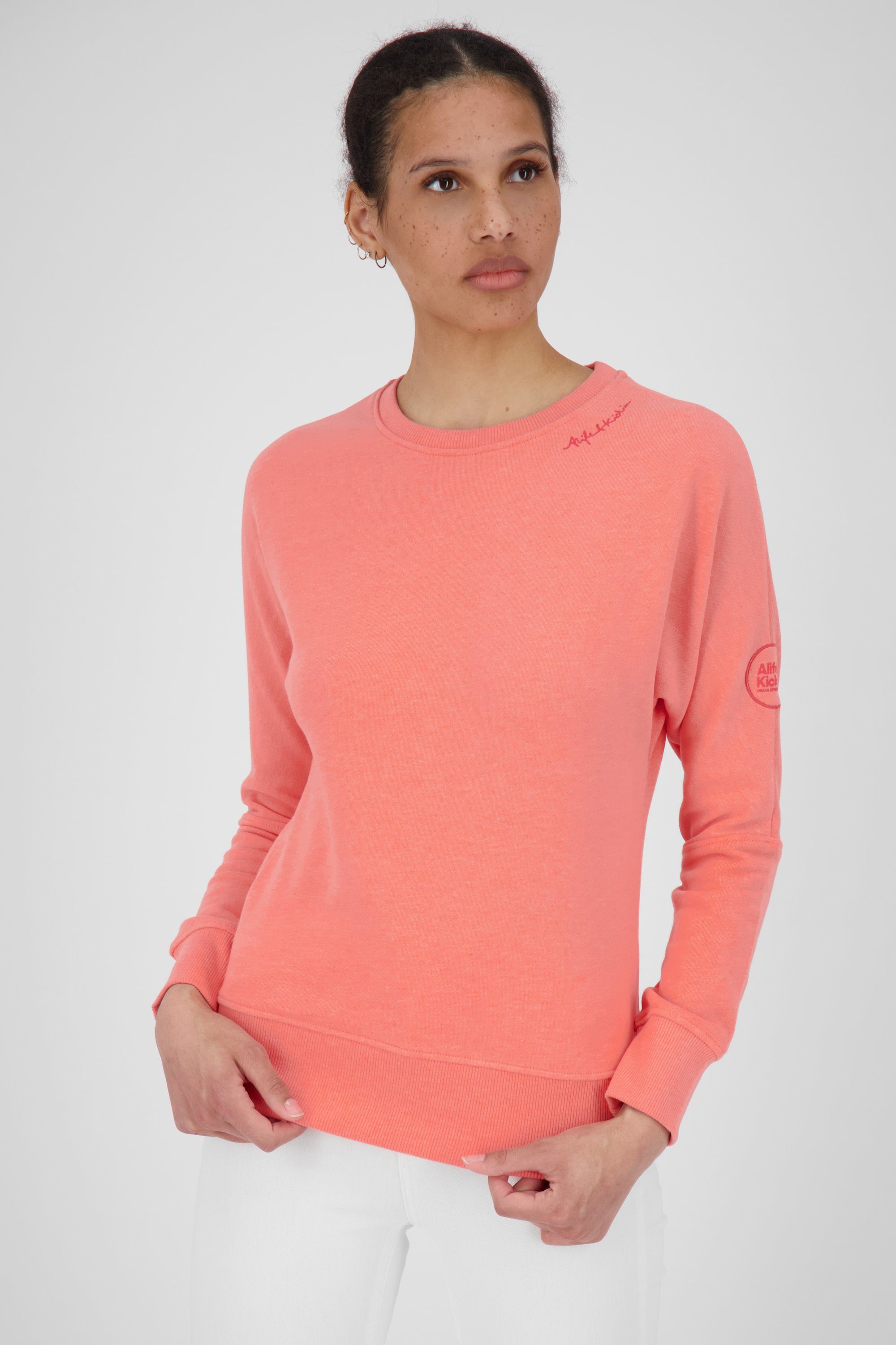 Ein toller Ausverkauf ist im Gange! Alife & Kickin Sweatshirt DalaAK melange A salmon Damen Crewneck