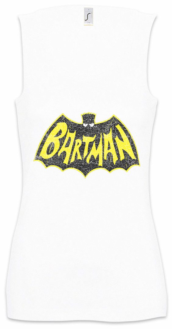 Urban Backwoods Tanktop Bartman Ärmelloses Damen T-Shirt Bad Man Comic Cartoon Crossover Art Batman Gotham Springfield Lisa