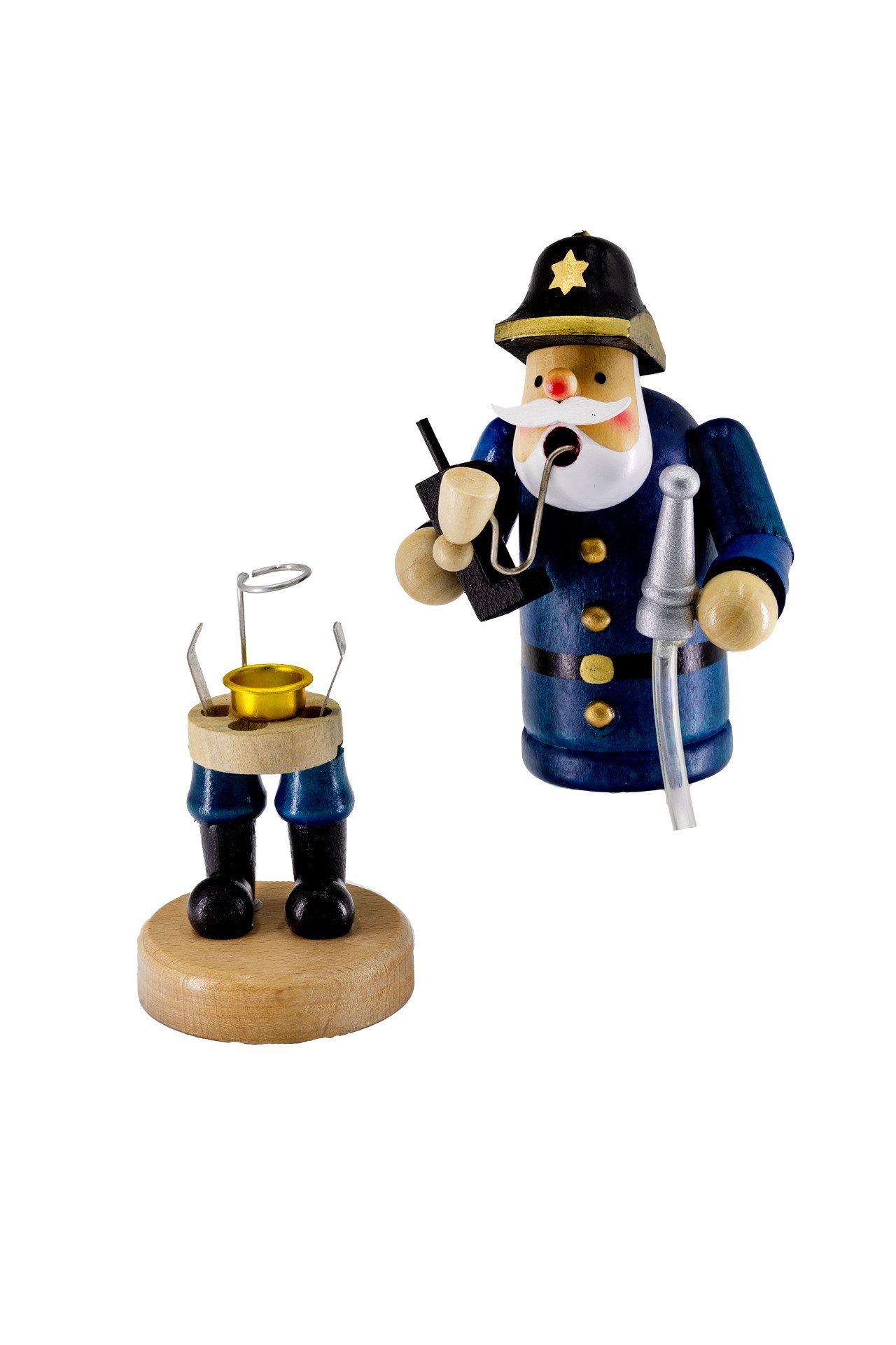 Kaladia Räuchermännchen 30112-14, Feuerwehrmann mit Handy, schicke Dekofigu günstig online kaufen