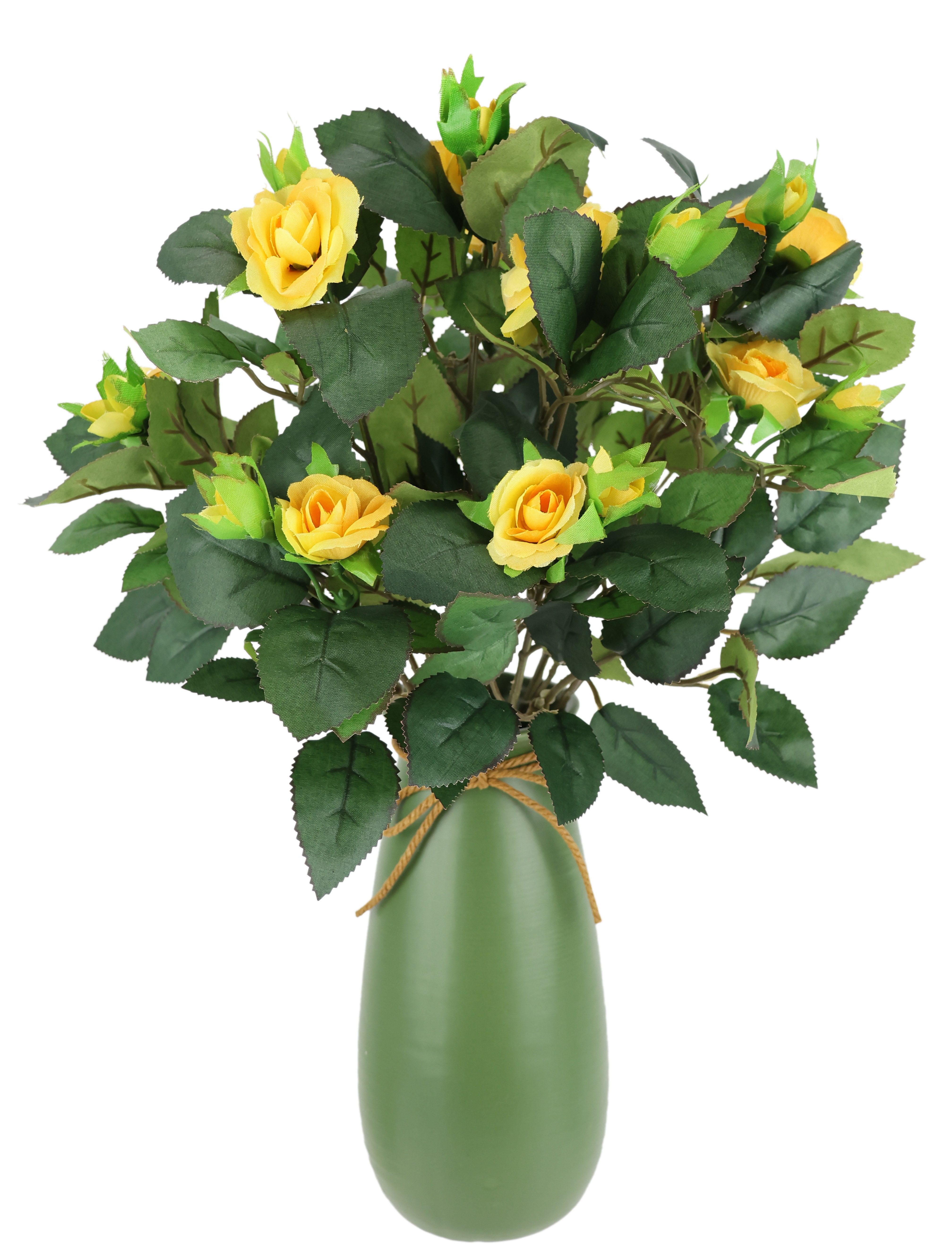 Kunstblume Künstlicher Rosenbusch in Vase, I.GE.A., günstig online kaufen