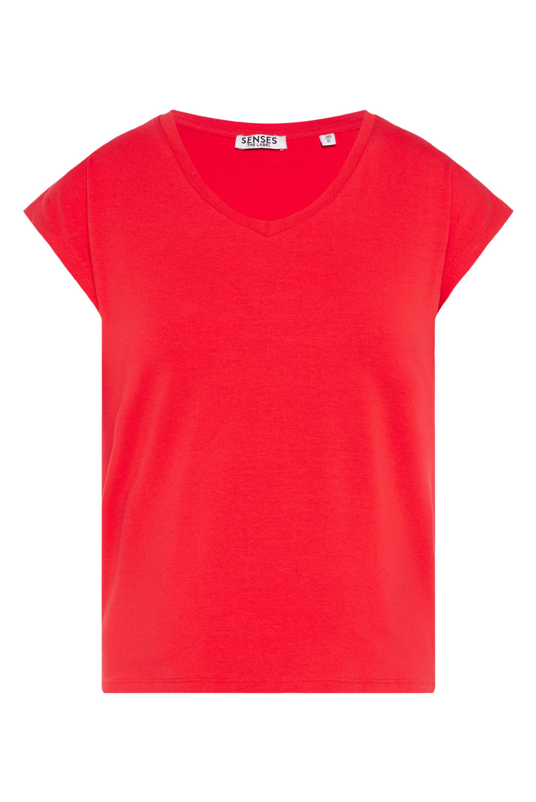 SENSES.THE LABEL Rundhalsshirt mit überschnittenen Schultern günstig online kaufen