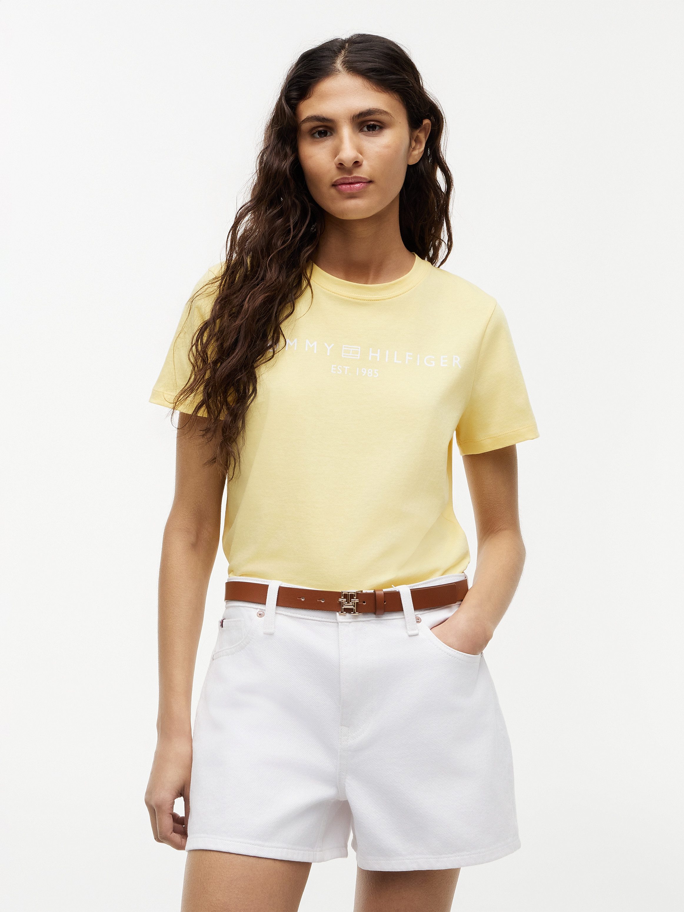 Tommy Hilfiger Kurzarmshirt REG CORP LOGO C-NK SS Baumwolle