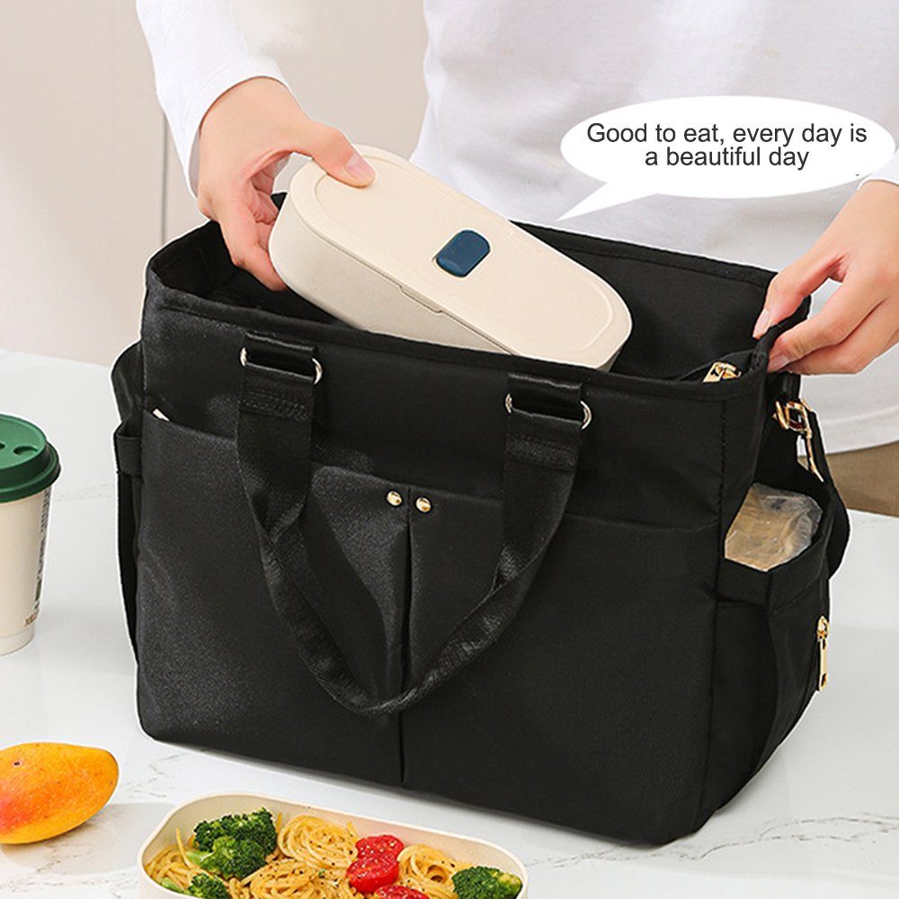 Lunchtasche Taschen, Mit Blusmart Mehreren black Große Isolierte Picknickkorb Wasserdichte