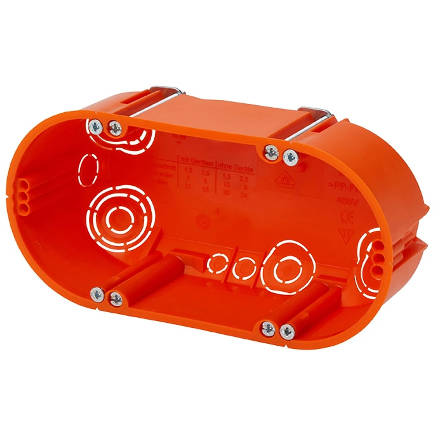 F-Tronic Montagedose F-TRONIC Hohlwanddose E118, doppelt, T 47 mm