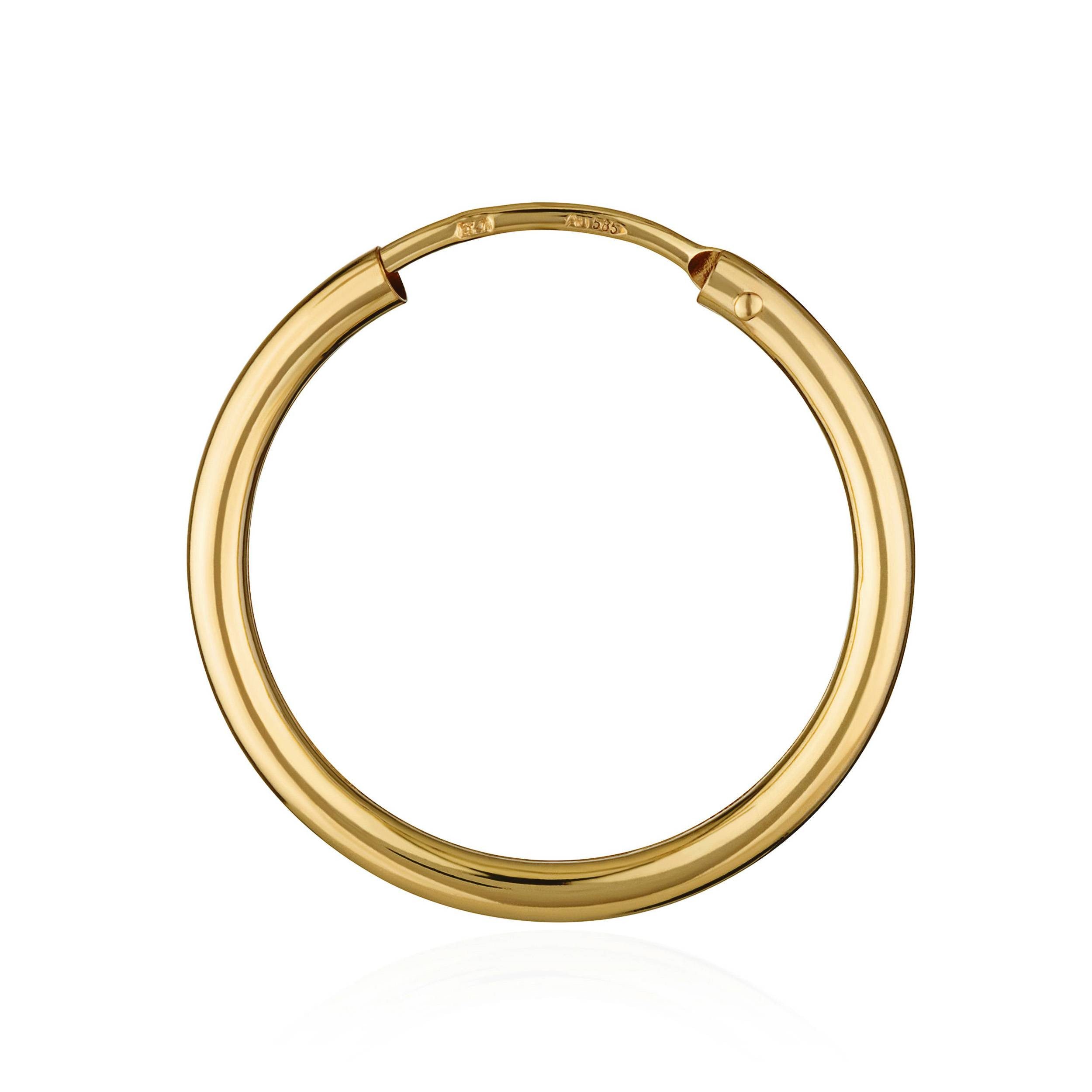 NKlaus Single-Creole Einzel 585 Gelbgold Creole Ohrring Ohrschmuck 1,8m günstig online kaufen