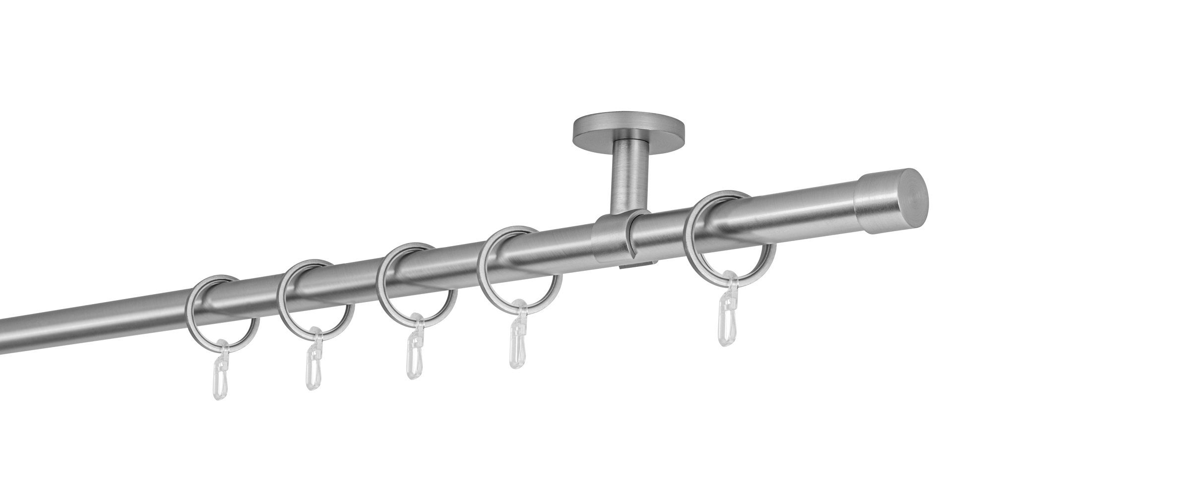 ondeco Gardinenstange Rundrohr Deckenabstand 4cm Kappe, Ø 20 mm, 1-läufig-l günstig online kaufen