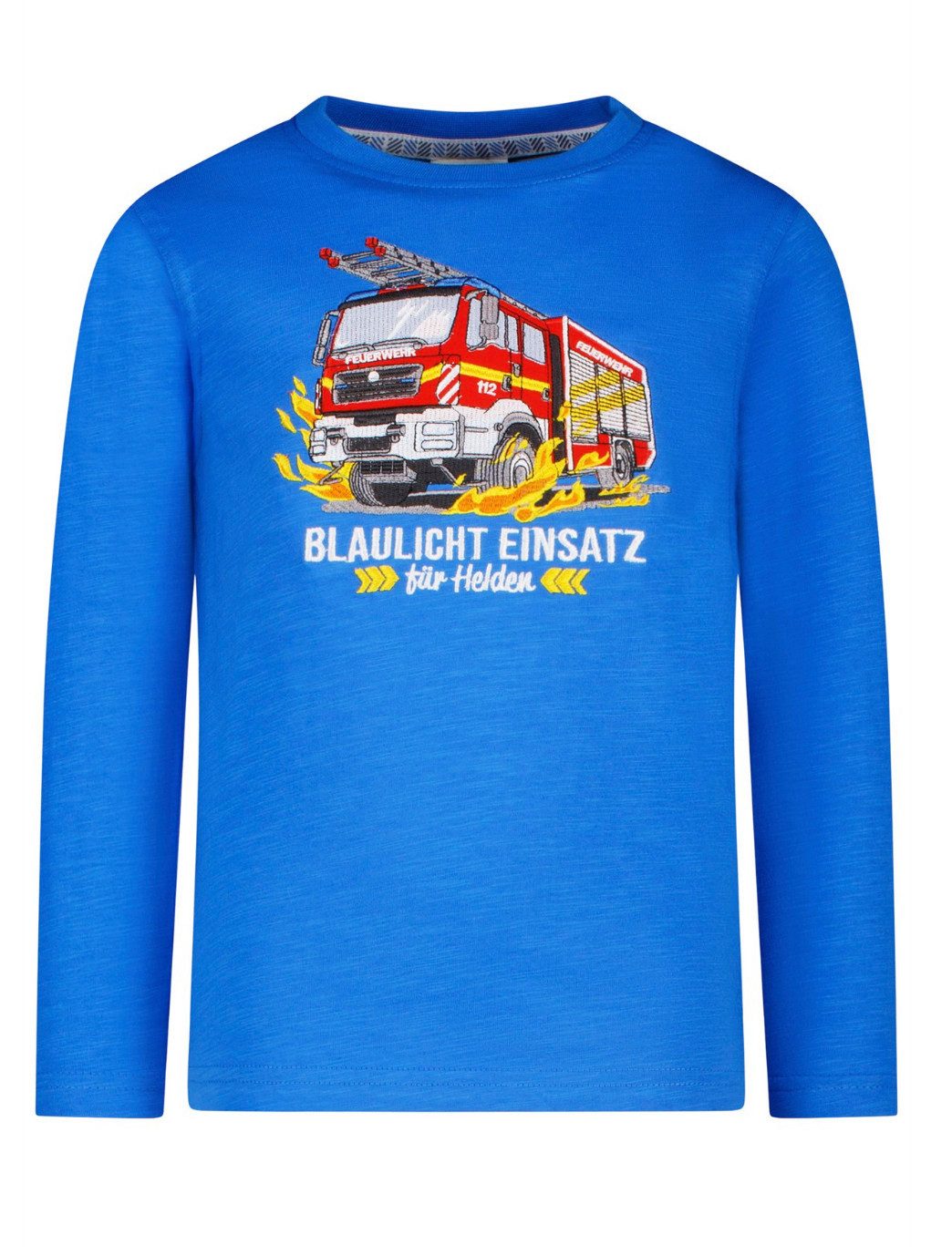 SALT AND PEPPER Langarmshirt Jungen Langarmshirt aus Baumwolle mit Feuerwehr-Motiv
