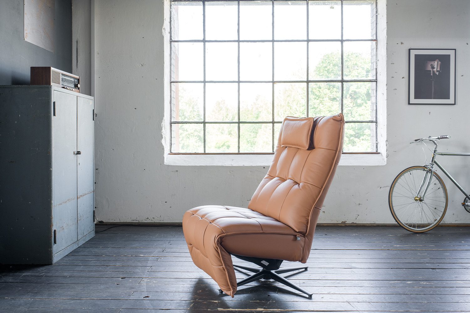 KAWOLA Relaxsessel MIKO, Drehsessel motorisch verstellbar, verschiedene Bezüge und Farben