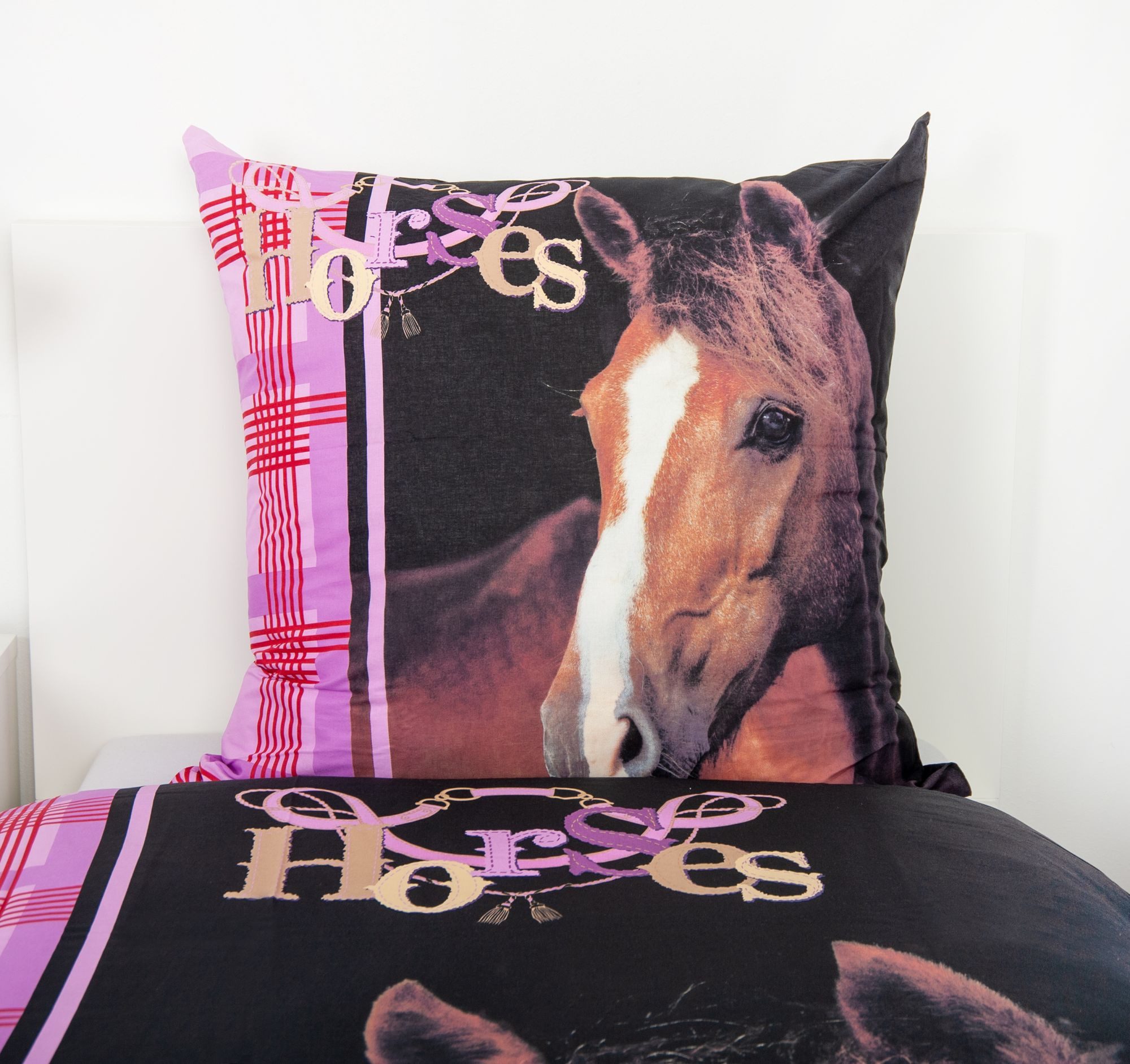 Herding Kinderbettwäsche Herding Bettwäsche Pferd 135 x 200cm 80 x 80 cm 10 günstig online kaufen