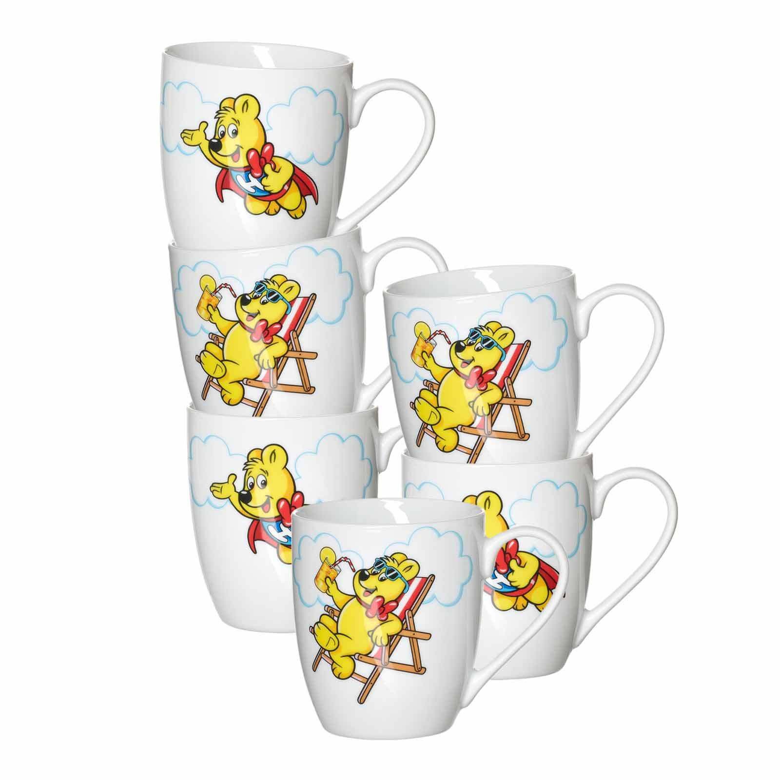 Ritzenhoff & Breker Kinderbecher Haribo Becher Clouds 500 ml 6er Set, 6-tlg., Porzellan