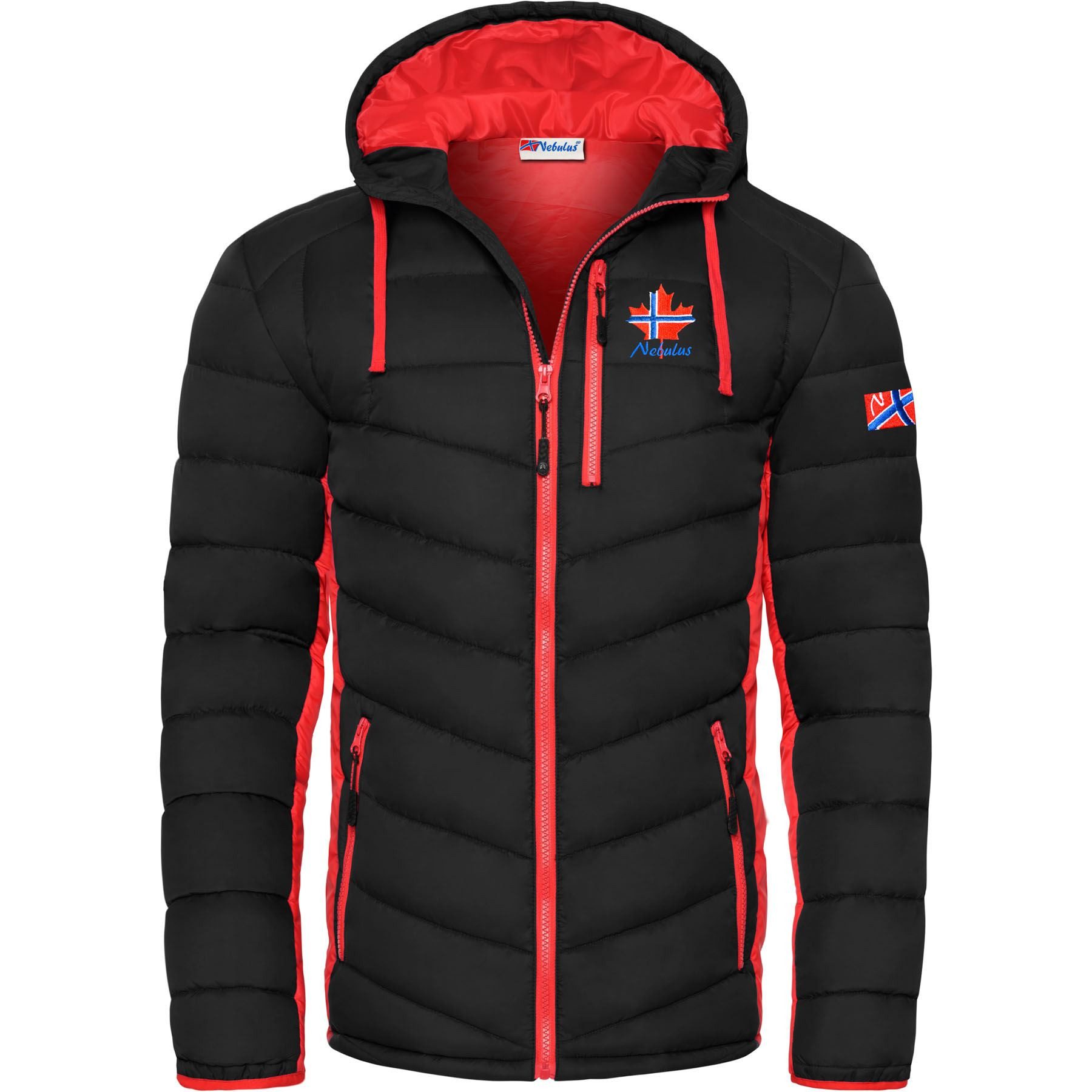 Nebulus Winterjacke MERIK, P5150 - Herren, schwarz-rot, XXL günstig online kaufen