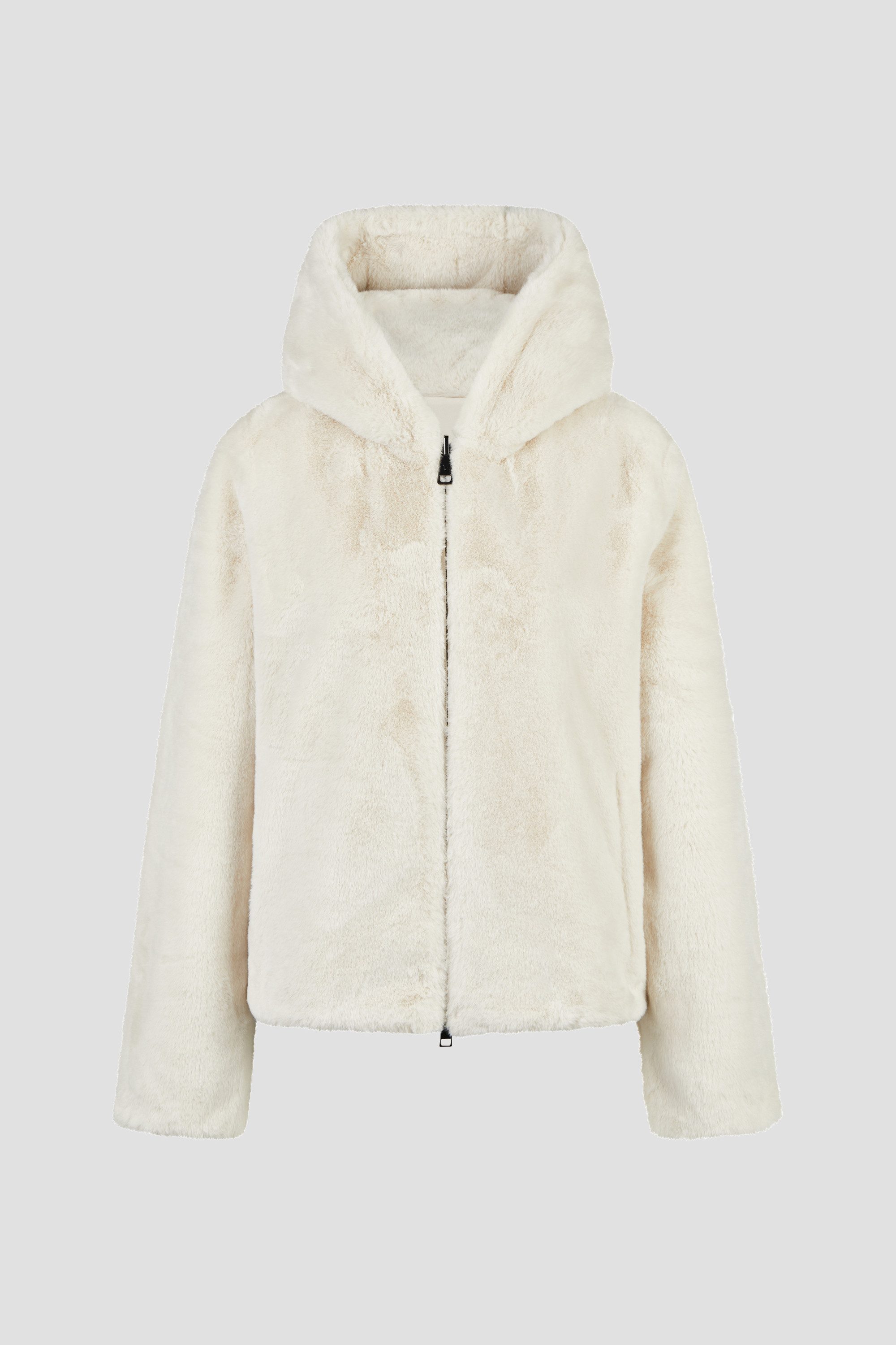 Barbara Lebek Wendejacke kuschelige Damenjacke mit Fellimitat / glattem Oberstoff