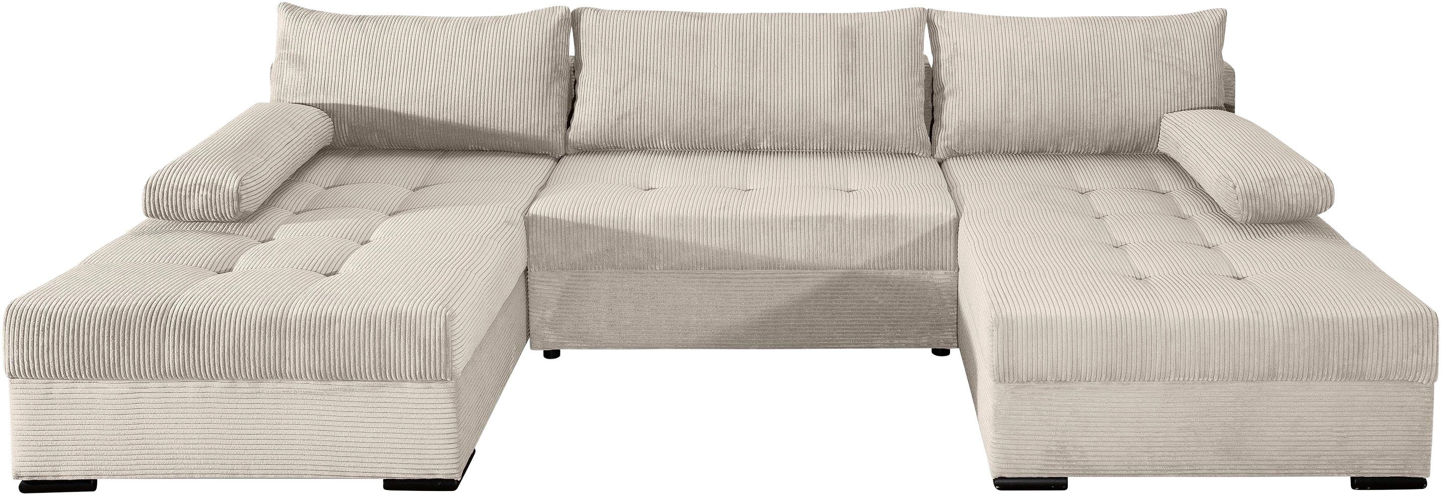 COLLECTION AB Wohnlandschaft Josy U-Form, B: 307 cm, Bettfunktion & Bettkasten, Federkern