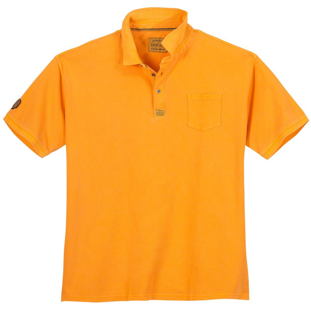 redfield Poloshirt Große Größen Poloshirt orange modisch Redfield