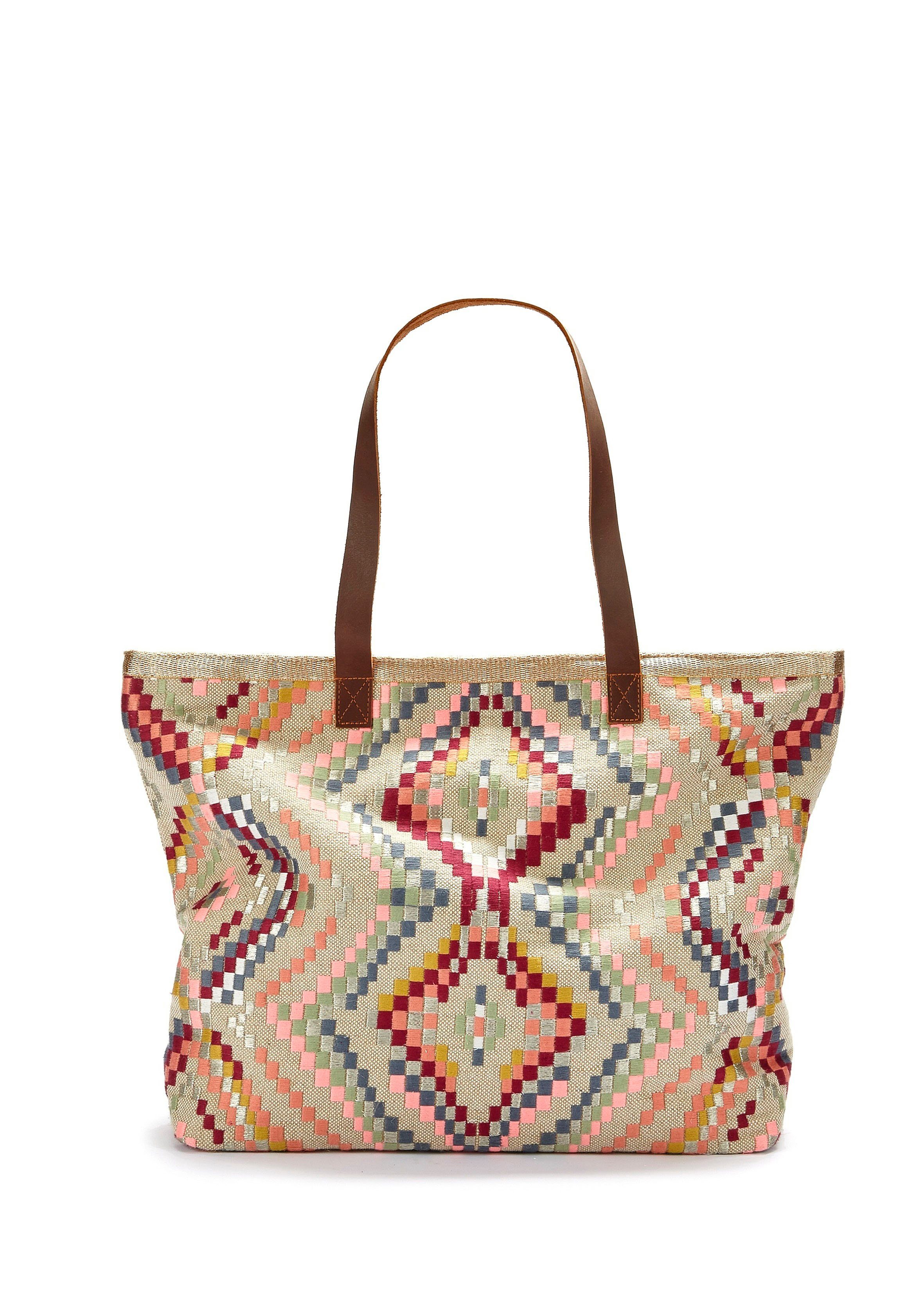 LASCANA Strandtasche, mit Bestickung, viel Platz für alle Strandaccessoires  online kaufen | OTTO