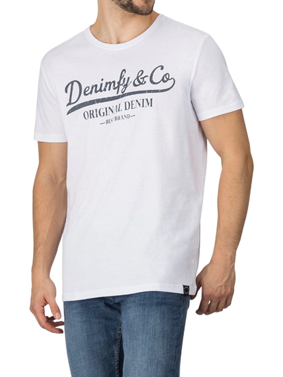 DENIMFY T-Shirt Herren Printshirt DFNuri Regular günstig online kaufen