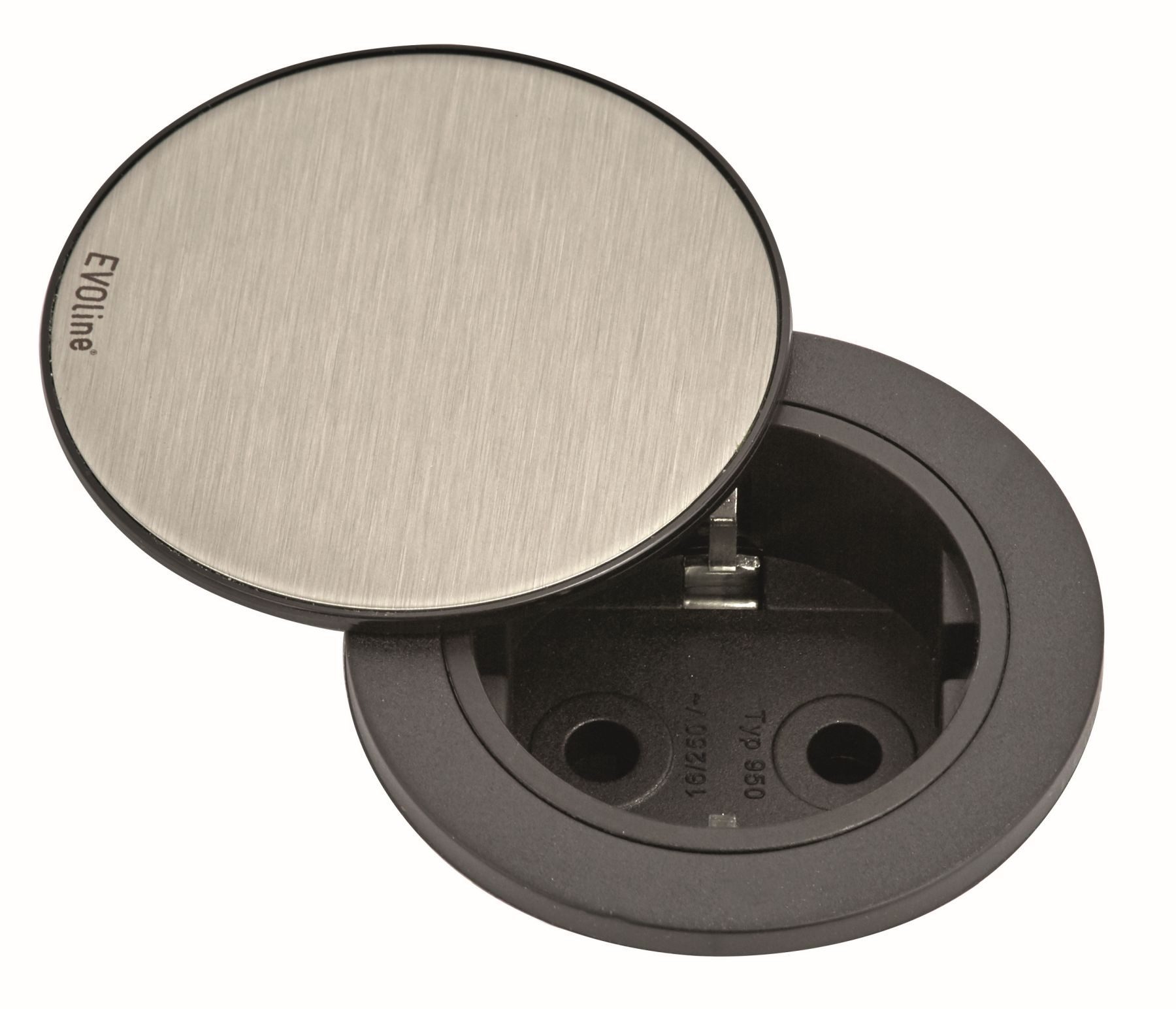 Schulte Elektrotechnik Einbausteckdose Küche, Polster, Schrank, Küchensteckdose Evoline One Einbau-Tischsteckdose