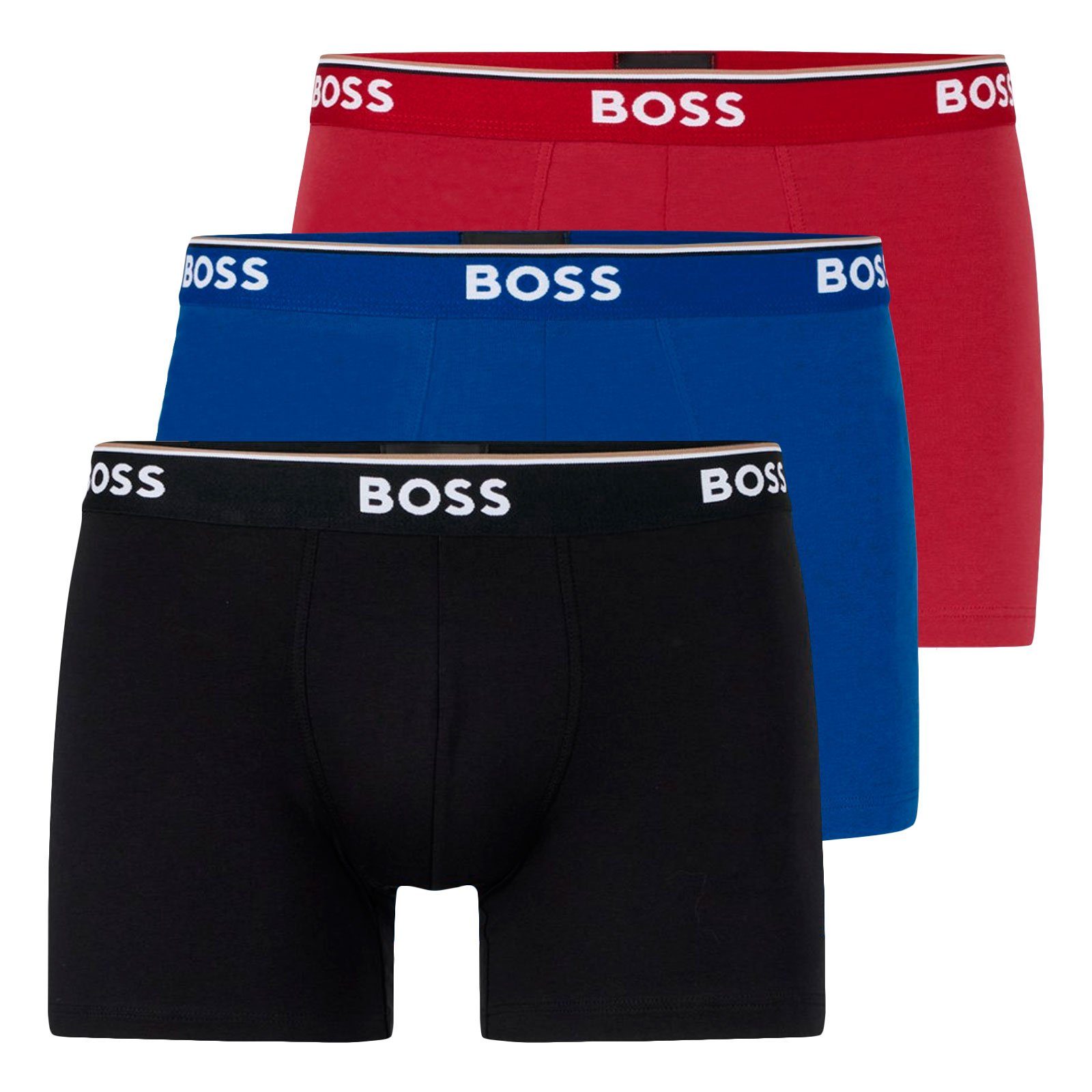 BOSS Boxer Cotton Stretch (3-St) mit umlaufend eingewebtem Markenschriftzug günstig online kaufen