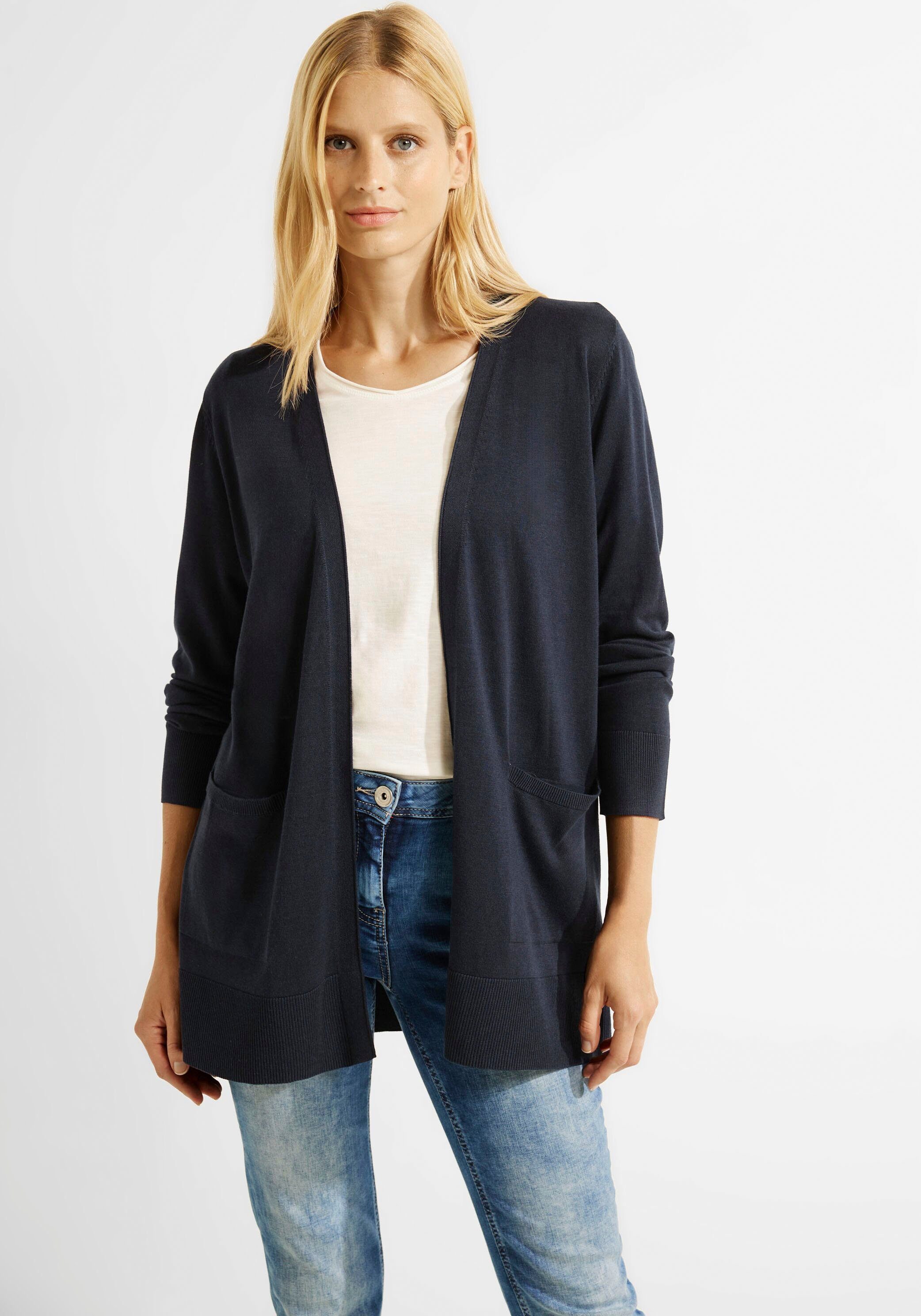 in Optik blue melierter Cardigan sky Cecil night