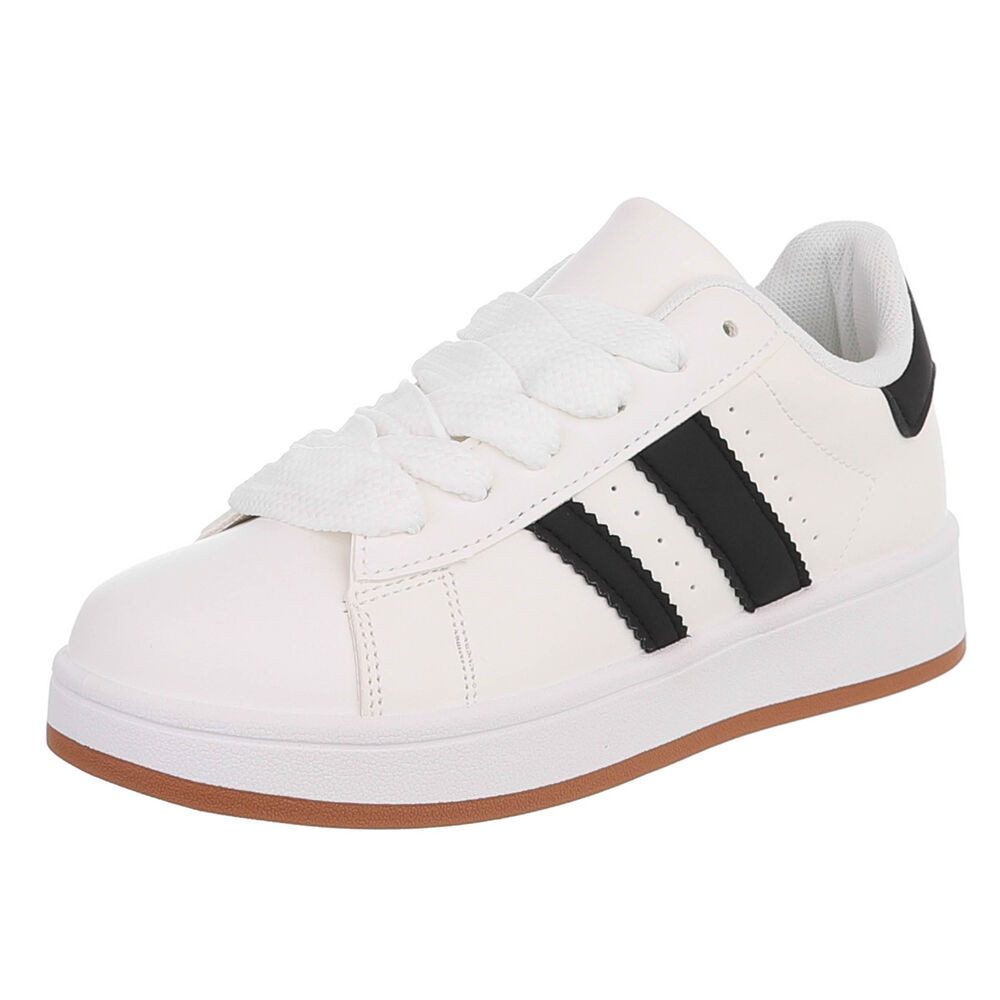 Ital-Design Sportlicher Freizeitschuh für Damen, komfortabel und stylish Sneaker (91512461) Keilabsatz/Wedge Sneakers Low in Weiß