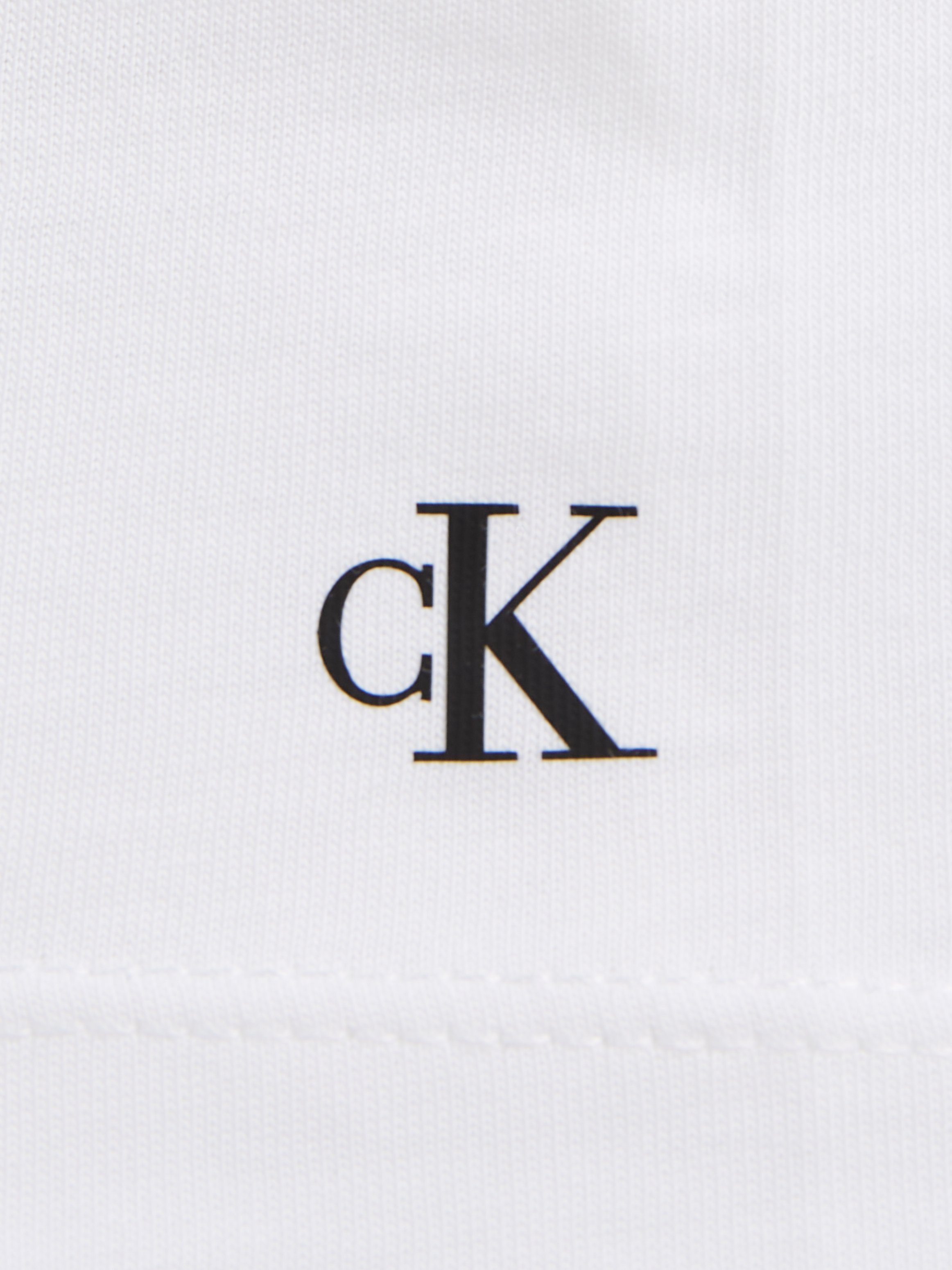 INST. SS mit Bright Calvin Klein LOGO Logoschriftzug Sweatshirt T-SHIRT White Jeans