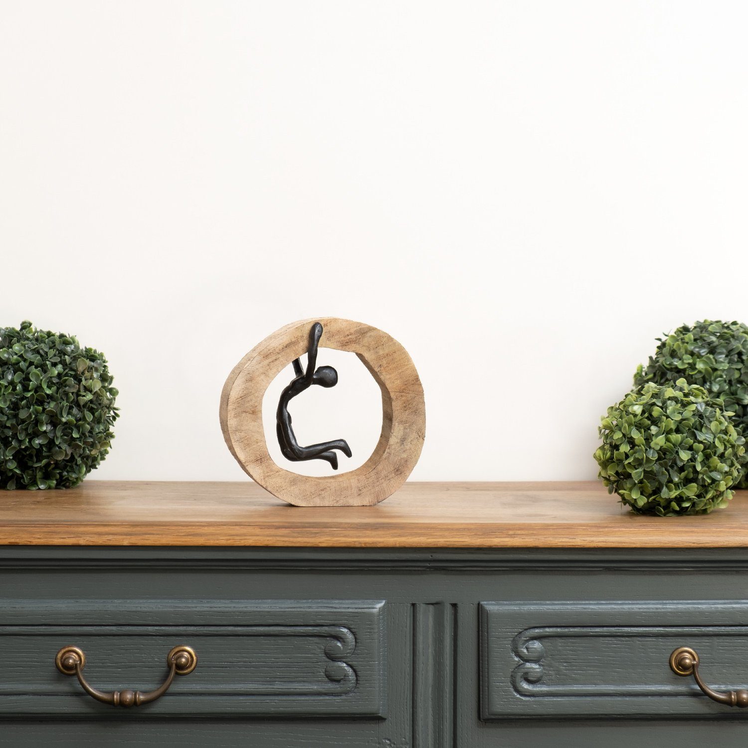 Moritz Skulptur Nicht aufgeben, Holz, Tischdeko, Fensterdeko, Wanddeko, Hol günstig online kaufen