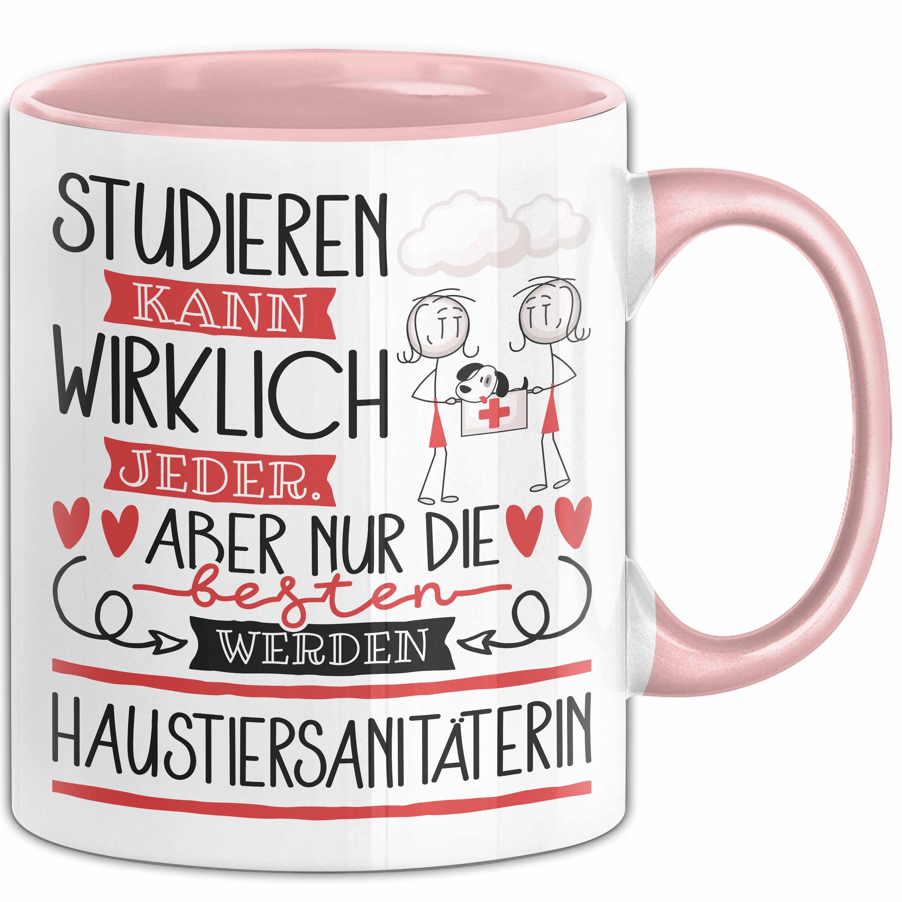 Trendation Tasse Haustiersanitäterin Tasse Lustiges Geschenk Studieren Kann Wirklich