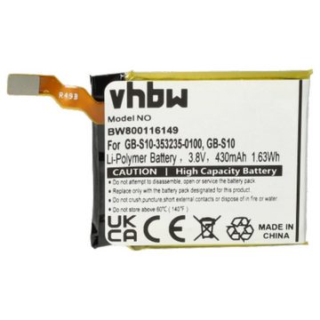 vhbw Ersatz für Sony GB-S10-353235-0100 für Akku Li-Polymer 430 mAh (3,7 V)