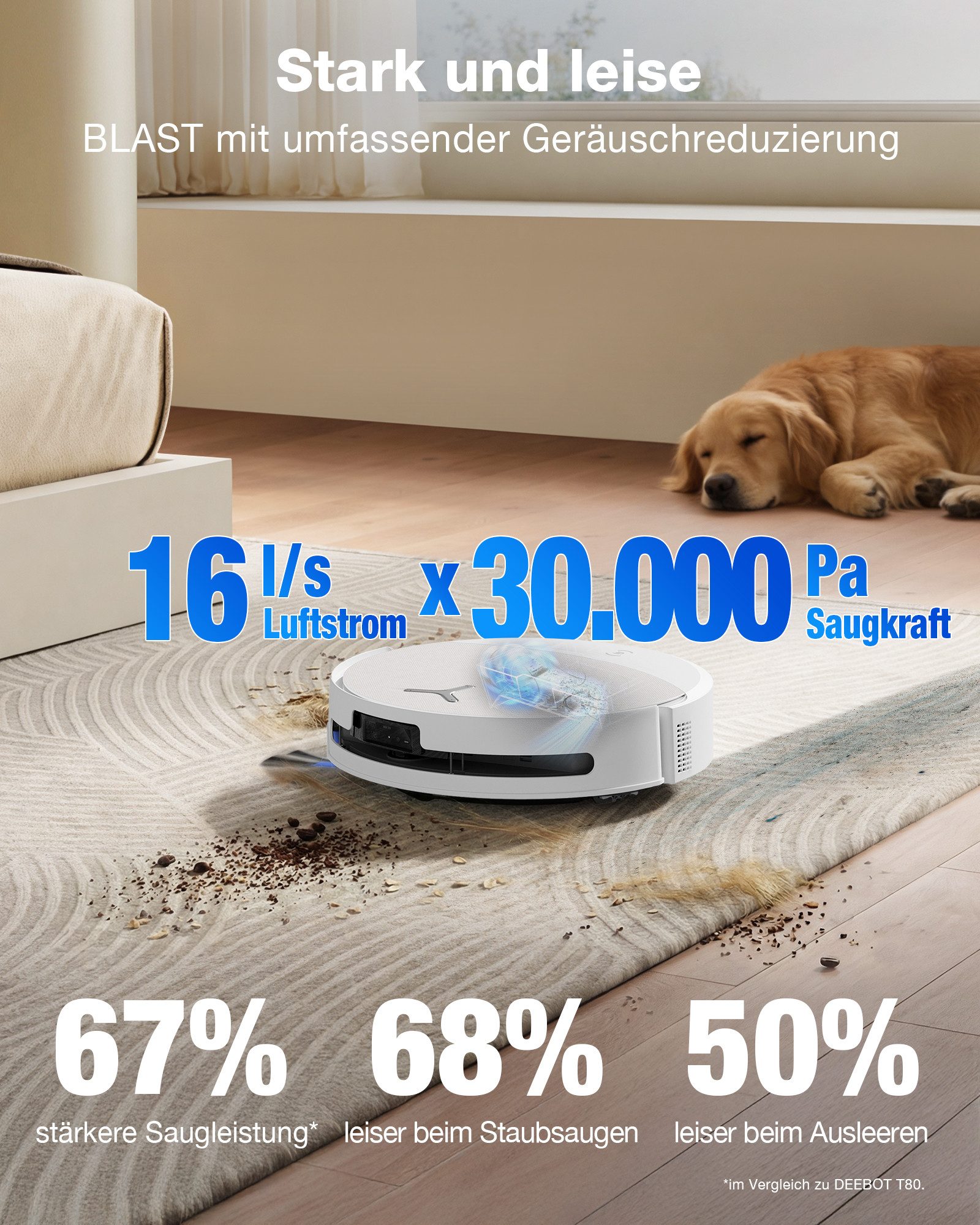 ECOVACS Saugroboter DEEBOT T90 OMNI, 65 W, mit Beutel, Saug- und Wischroboter, wartungsarm durch Omni-Station schwarz|weiß