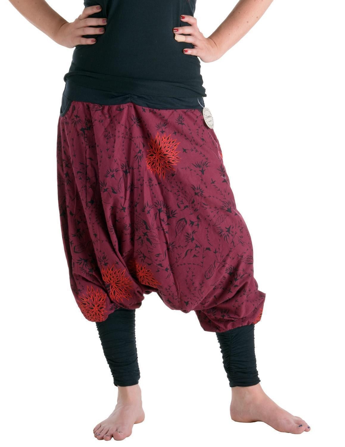 Vishes Haremshose Bestickte Blumen Haremshose mit günstig online kaufen