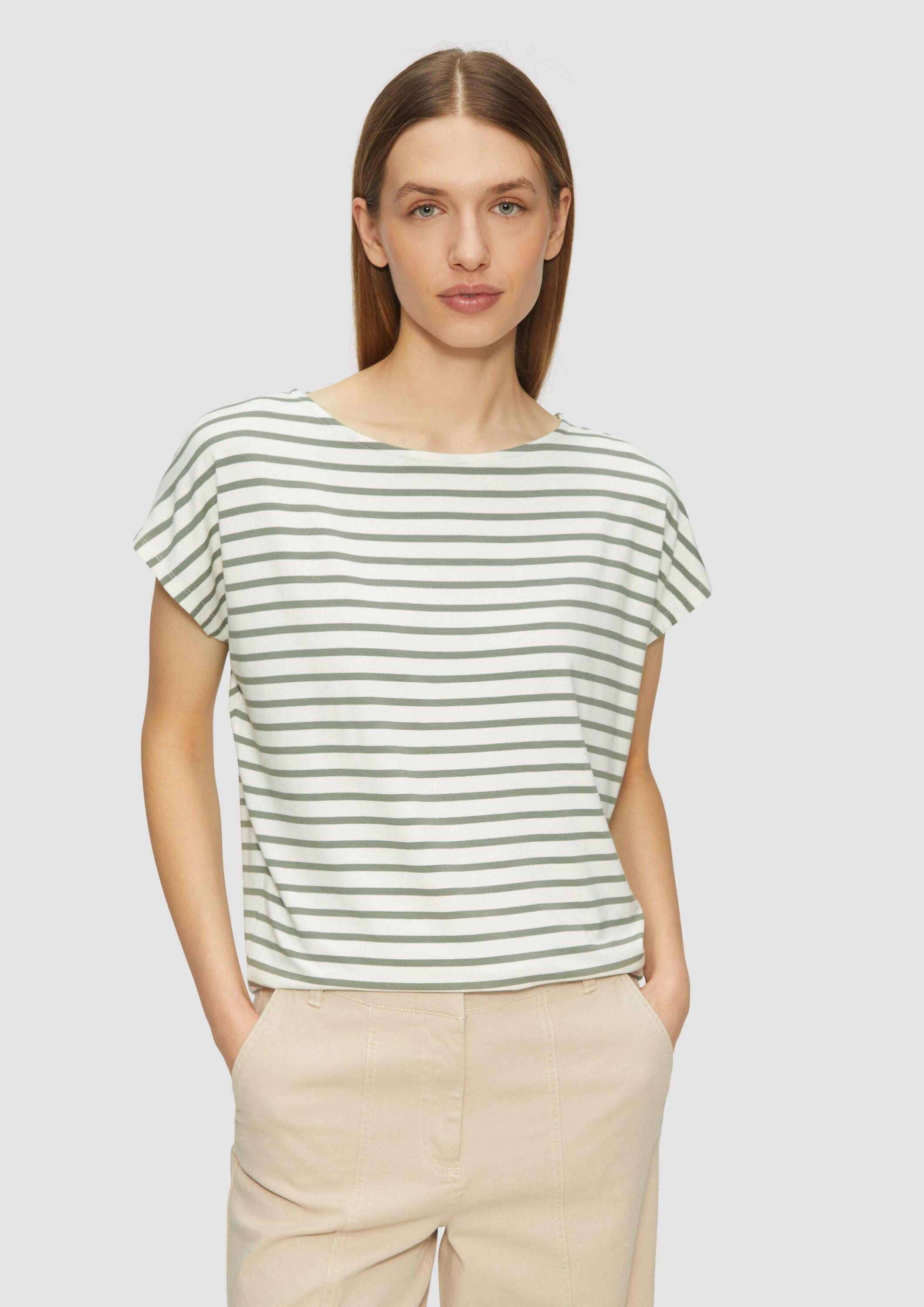 s.Oliver Kurzarmshirt T-Shirt T-Shirt aus Viskosestretch im Relaxed Fit günstig online kaufen