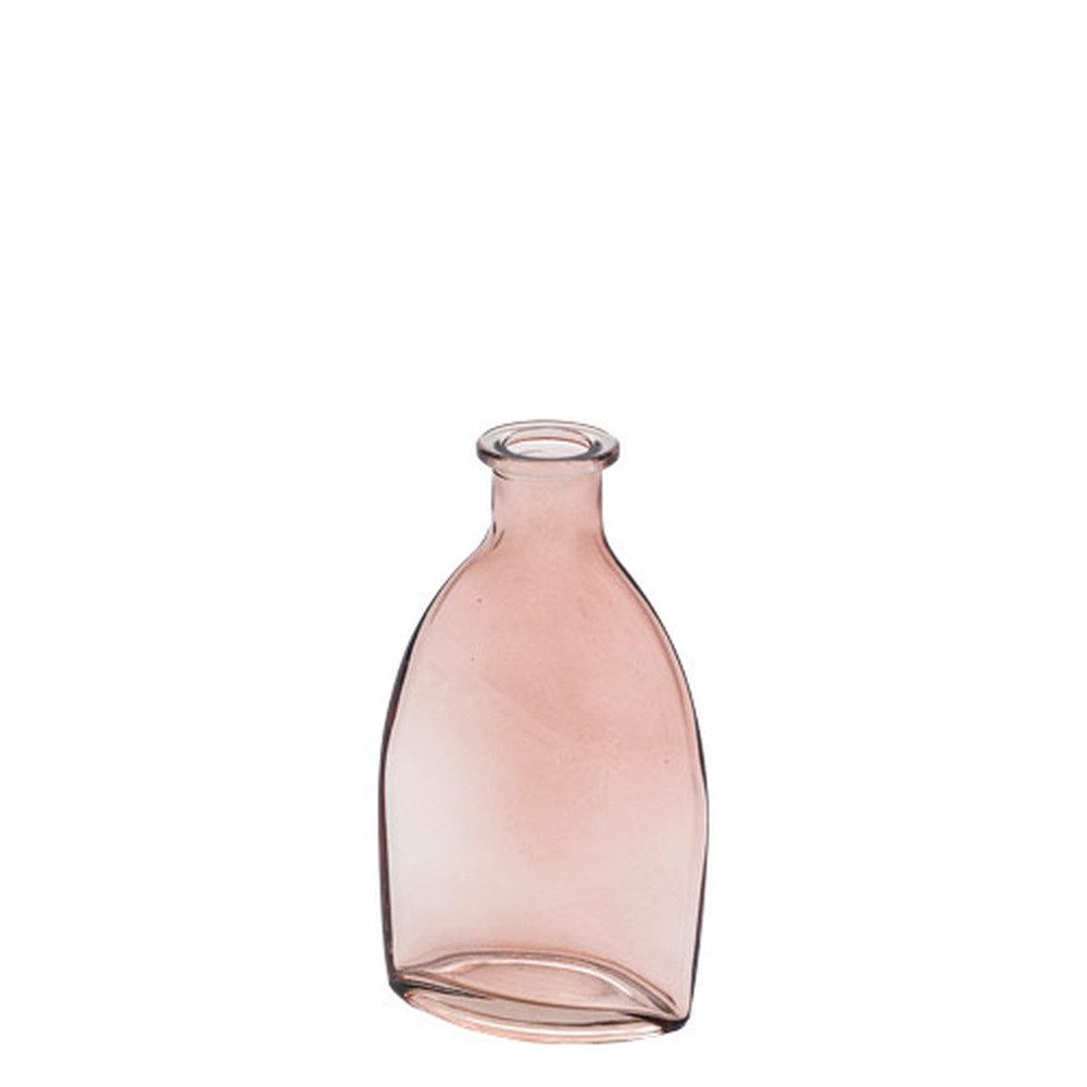 Sandra Rich Dekovase Vase - aus Glas - schmal - ca. 7,9 x 4 x 14,1 cm - rosa