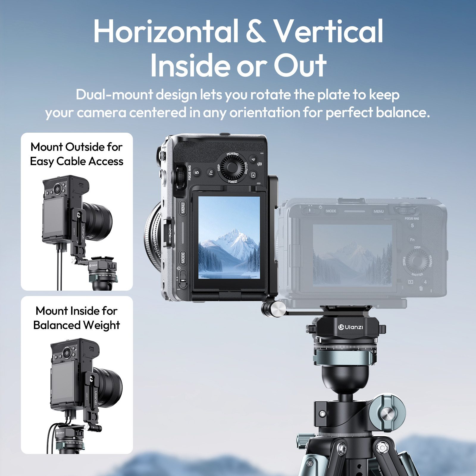 ULANZI Kamerahalterung Ulanzi UKA11 Klappbare Schnellwechsel L-Platte für DSLR & Kameras