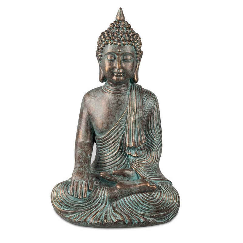 formano Buddhafigur Dekofigur Skulptur Buddha Bronze (Stück, 1 St)