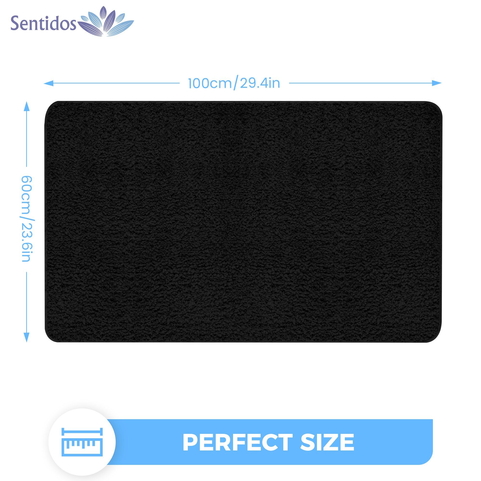 Sentidos Badematte badteppich rutschfest Eleganter Badezimmerteppich, Höhe günstig online kaufen