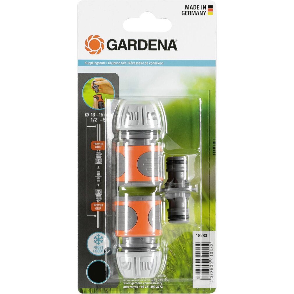 GARDENA Schlauchverbinder Gartenschlauchverbinder Kupplungs-Satz 13,0 mm / 1/2 Zoll