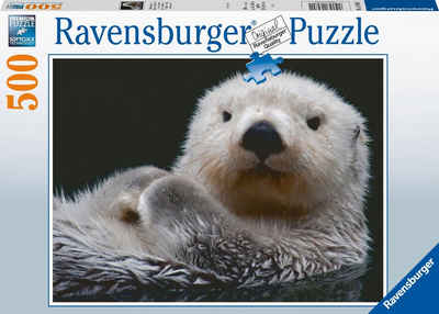 Ravensburger Puzzle Süßer kleiner Otter, 500 Puzzleteile, Made in Germany, FSC® - schützt Wald - weltweit