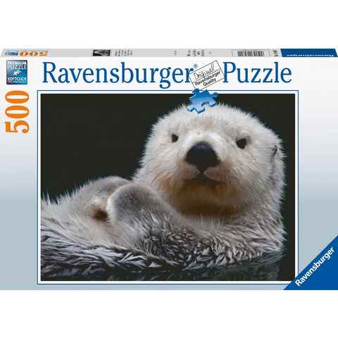 Ravensburger Puzzle Süßer kleiner Otter, 500 Puzzleteile, Made in Germany, FSC® - schützt Wald - weltweit