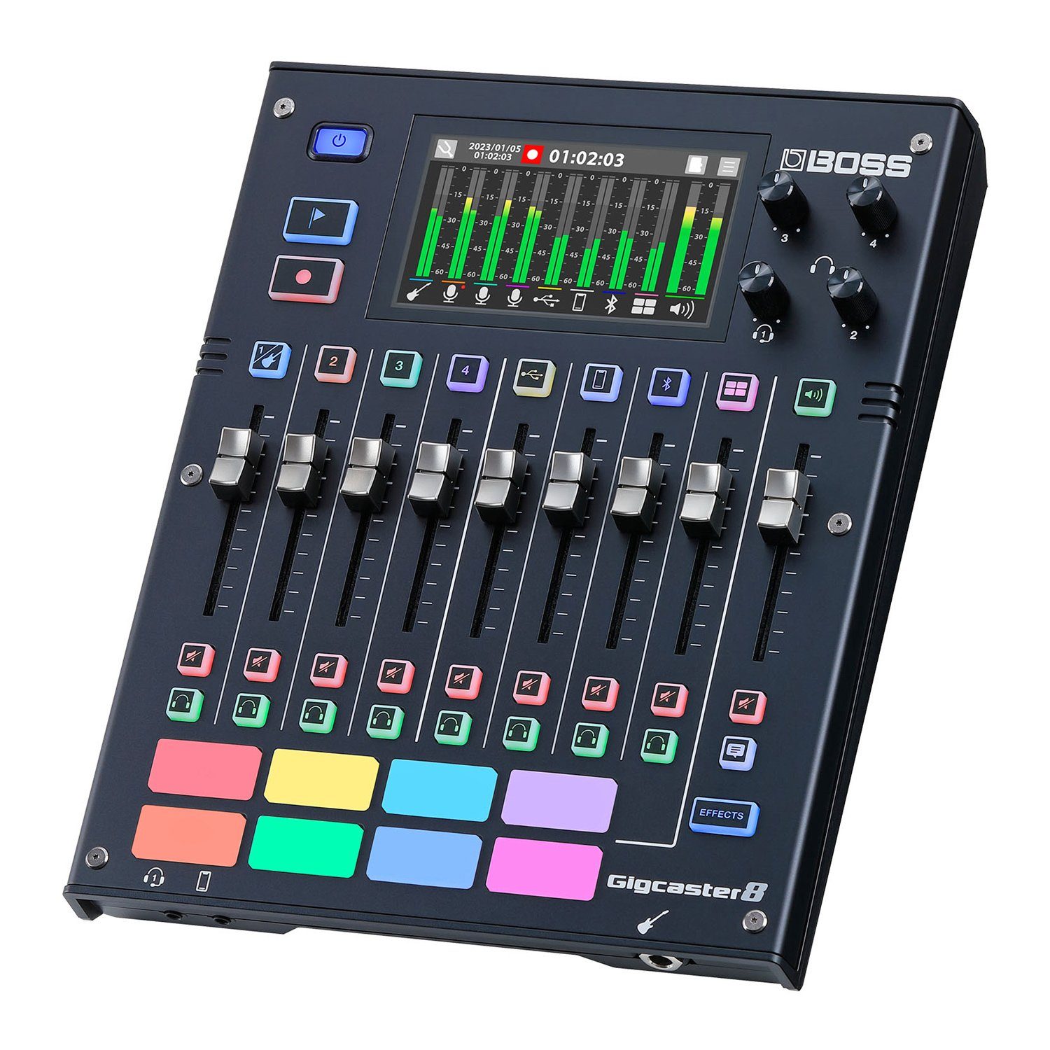 Boss by Roland Mischpult Boss GCS-8 Gigcaster Audio Streaming Mixer, (Streaming-Mixer), All-In-One USB-Interface-Lösung
