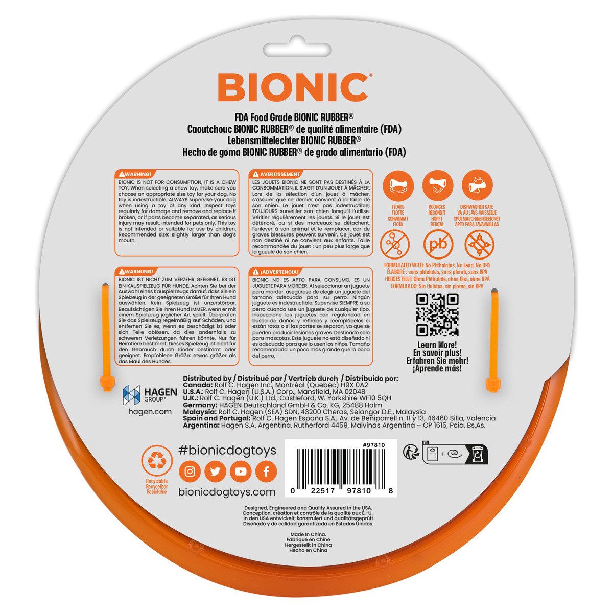 BIONIC Outdoor-Spielzeug Toss-N-Tug® Ring