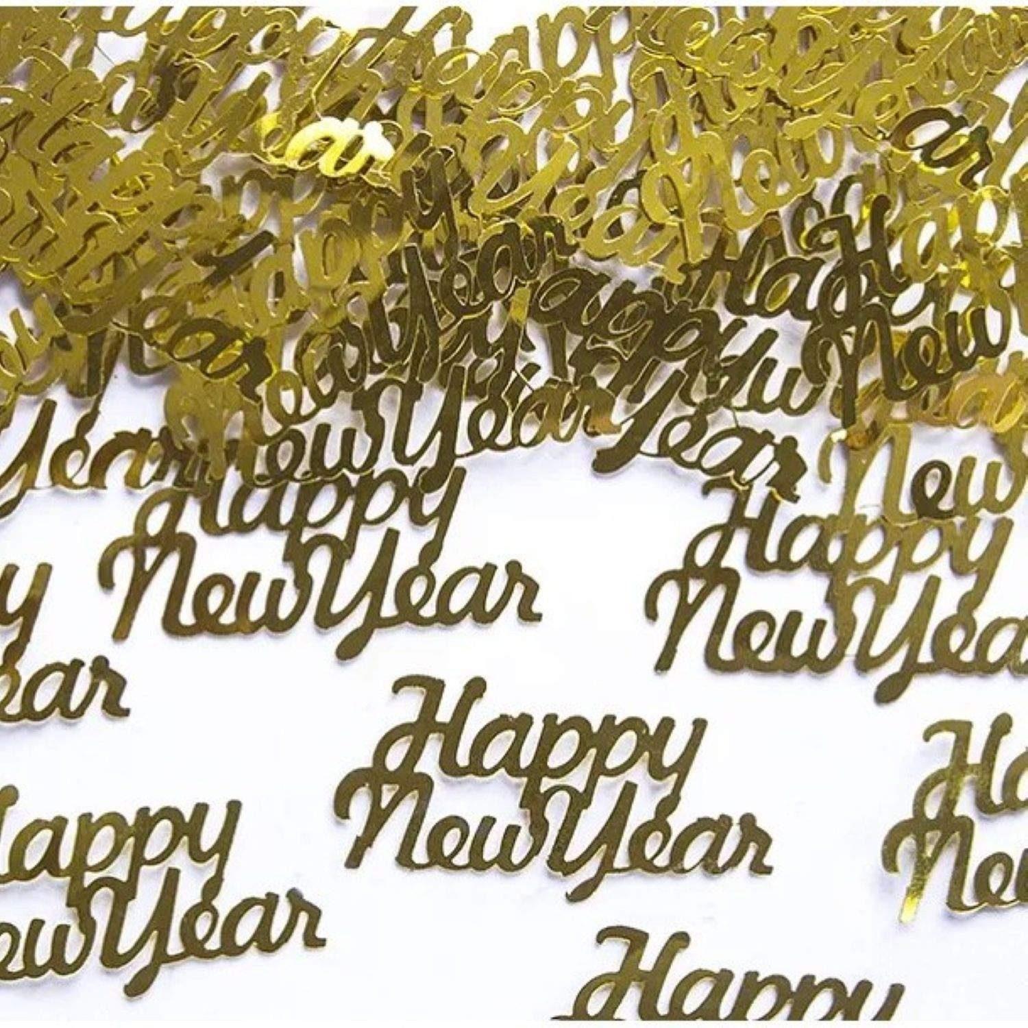 partydeco Dekoobjekt Konfetti 'Happy New Year' 3 g, Gold