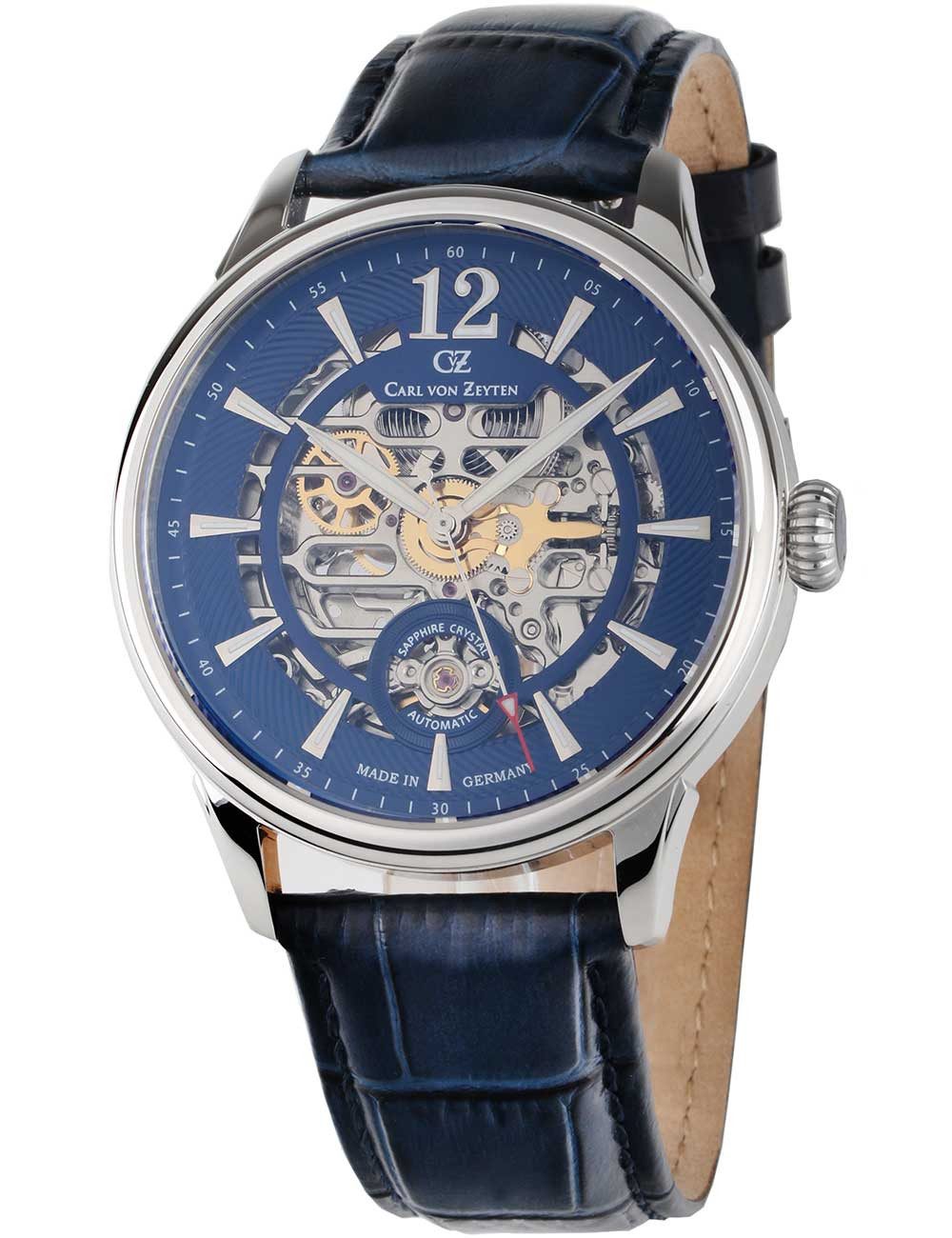 Automatikuhr Carl von Zeyten CVZ0080BLS Herrenuhr Schramberg Automatik 42mm 5ATM Carl von Zeyten CVZ0080BLS Herrenuhr Schramberg Automatik 42mm 5ATM