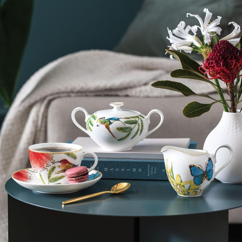 Villeroy & Boch Milch- und Zuckerset Amazonia Anmut Milch- und Zucker-Set 2er Set (2-tlg), Porzellan