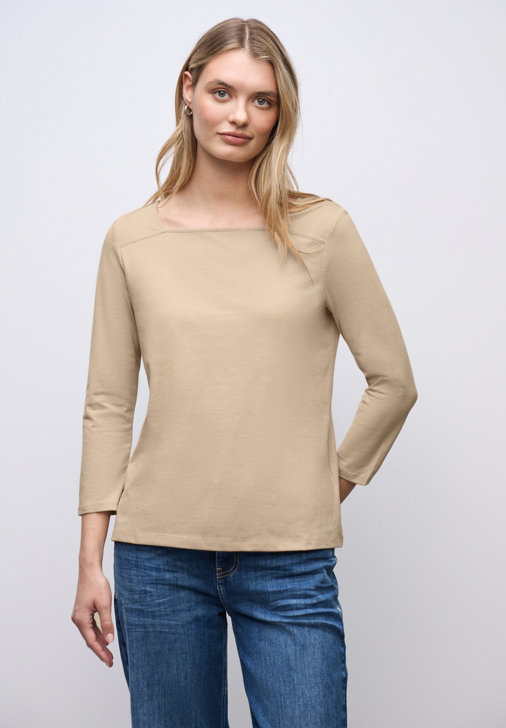 STREET ONE T-Shirt im soften Baumwoll-Mix günstig online kaufen