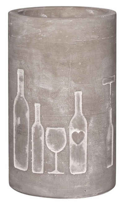 Räder Design Weinkühler PET Flaschenkühler Flasche + Glas Beton grau
