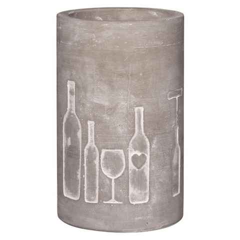 Räder Design Weinkühler PET Flaschenkühler Flasche + Glas Beton grau