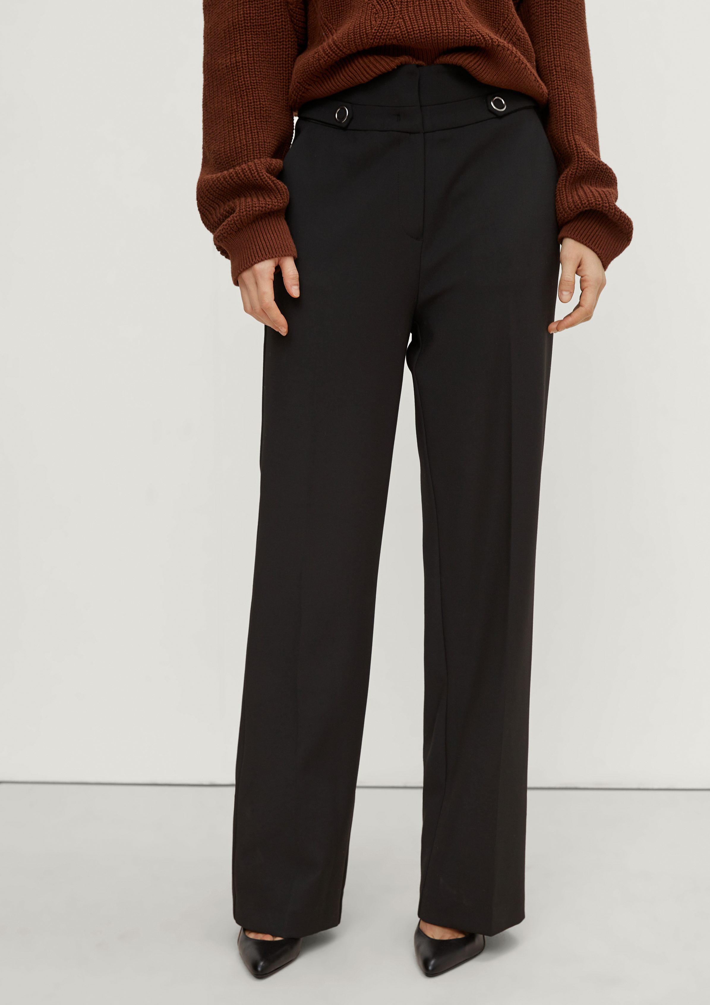 Comma Stoffhose Relaxed: Flared leg-Hose Riegel