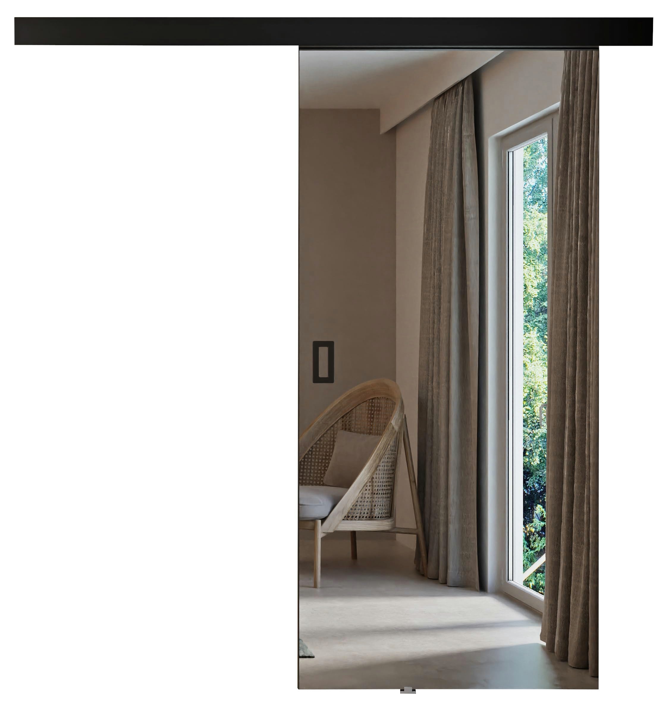 KIER FURNITURE Schiebetür MESTO mit Spiegel, Moderne Wandschiebetür – Unive günstig online kaufen